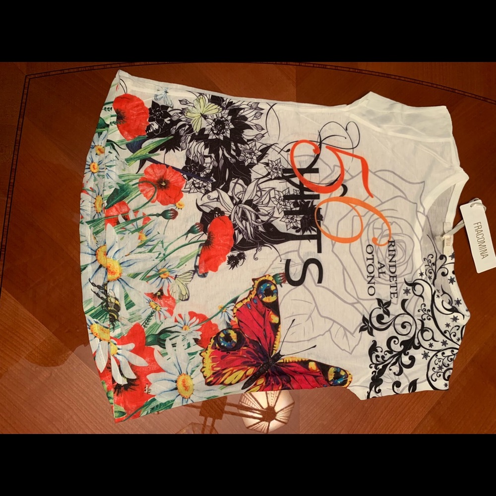 Fracomina white graphic t-shirt